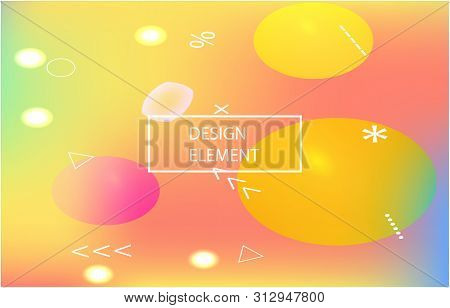 Modern Concept In Color Pattern. Original Splash And Spreading Spot. Eps. Vector Illustration Invite