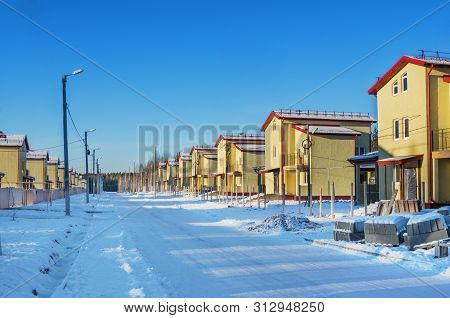 Street In The New Cottage Village