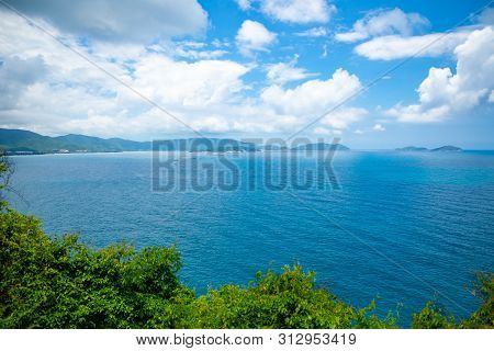 Coast Landscape, Sanya, Hainan Province, China, A Tropical Tourism Paradise In Southeat Asia. Aerial