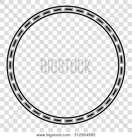 Vector Black Circle Frame For Certificate, Placard Go Xi Fat Cai, Imlek Moment Or Other China Elemen