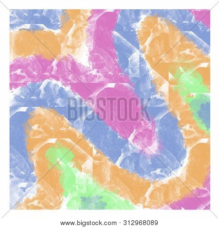 Abstract Multicolored Watercolor Background With Stone Texture With Paint Stains