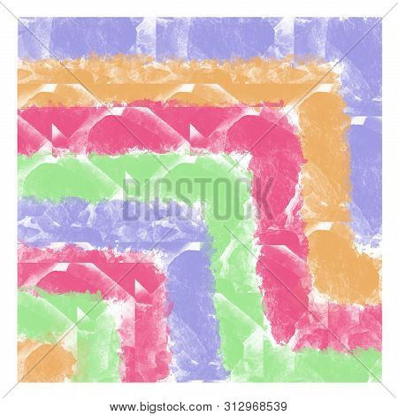 Abstract Multicolored Watercolor Background With Stone Texture With Paint Stains