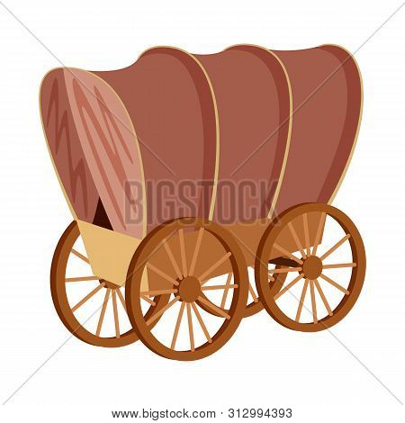 Isolated Object Of Stagecoach And Wagon Logo. Collection Of Stagecoach And Ride Stock Symbol For Web