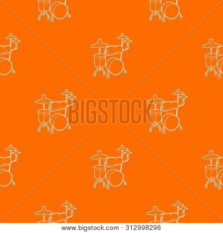 Drum Pattern Vector Orange For Any Web Design Best