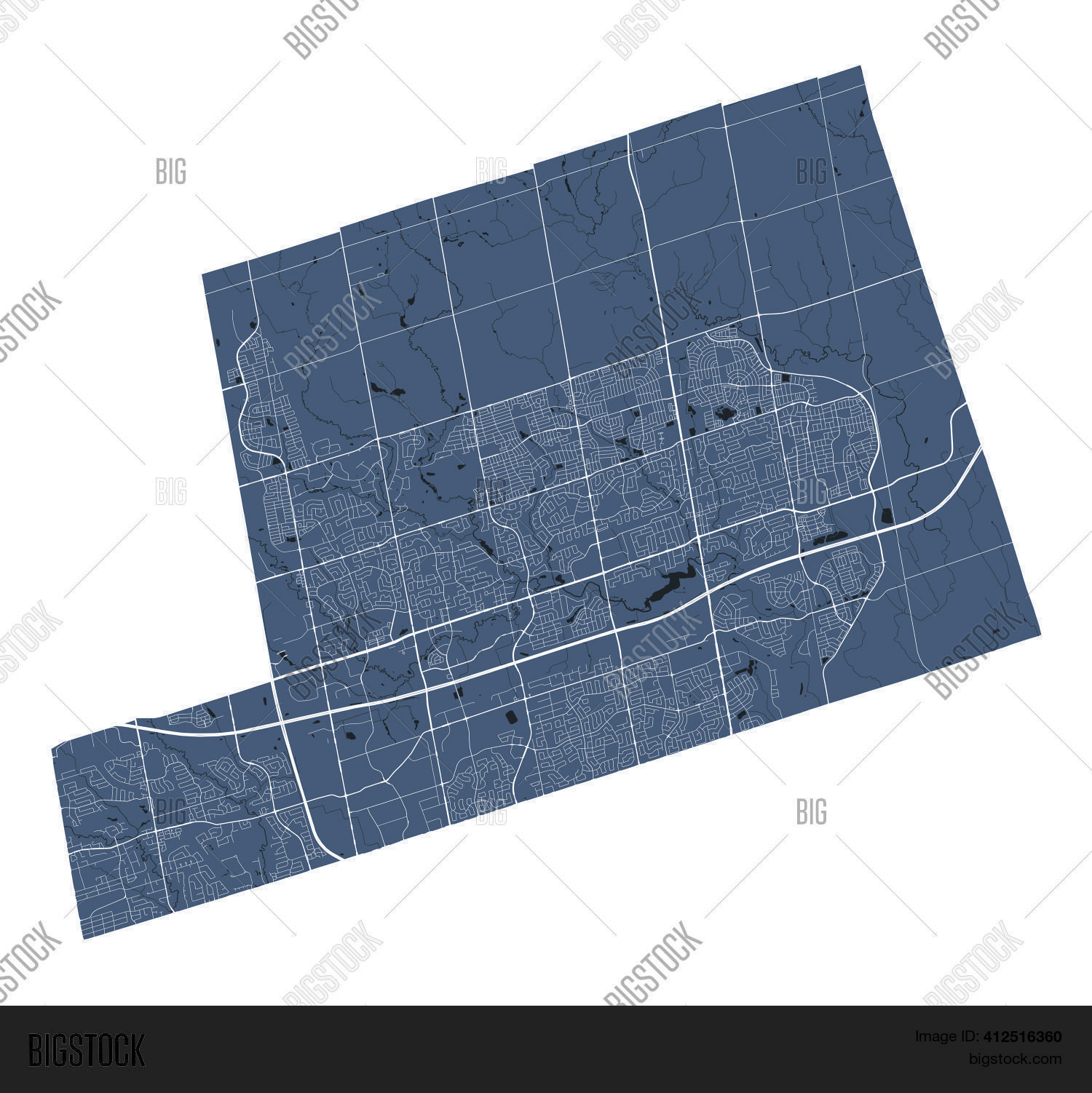 Markham Map. Detailed Vector & Photo (Free Trial) Bigstock