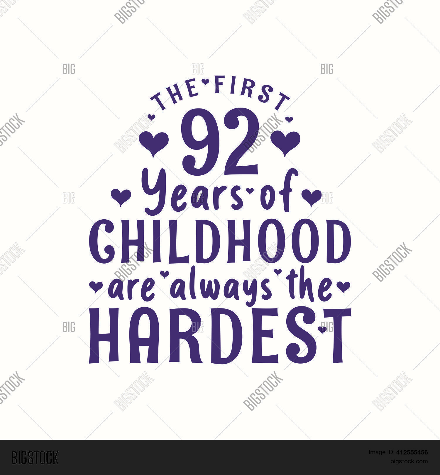 92 Years Old Birthday Vector & Photo (Free Trial) Bigstock