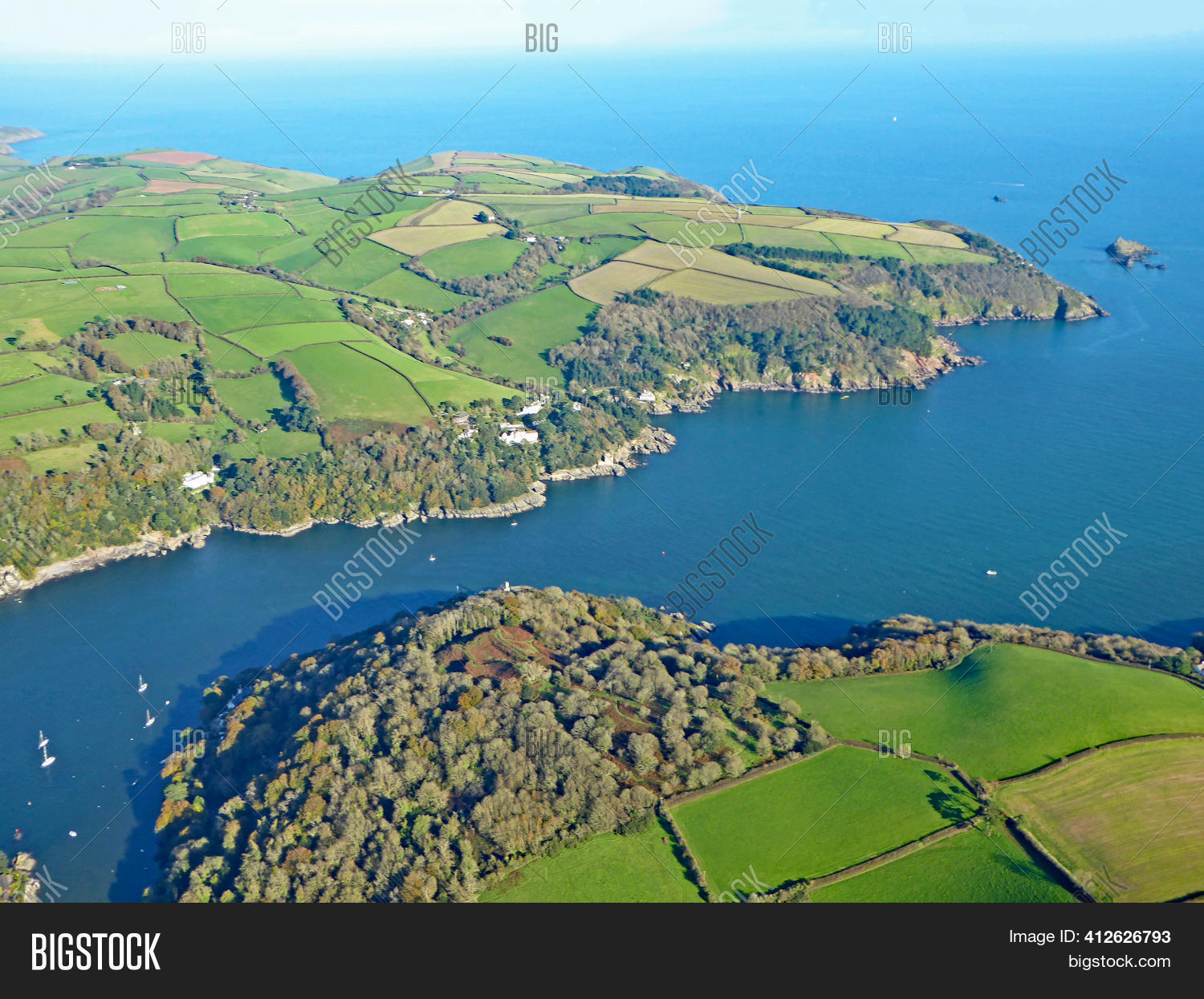 Aerial View River Dart Image & Photo (Free Trial) Bigstock