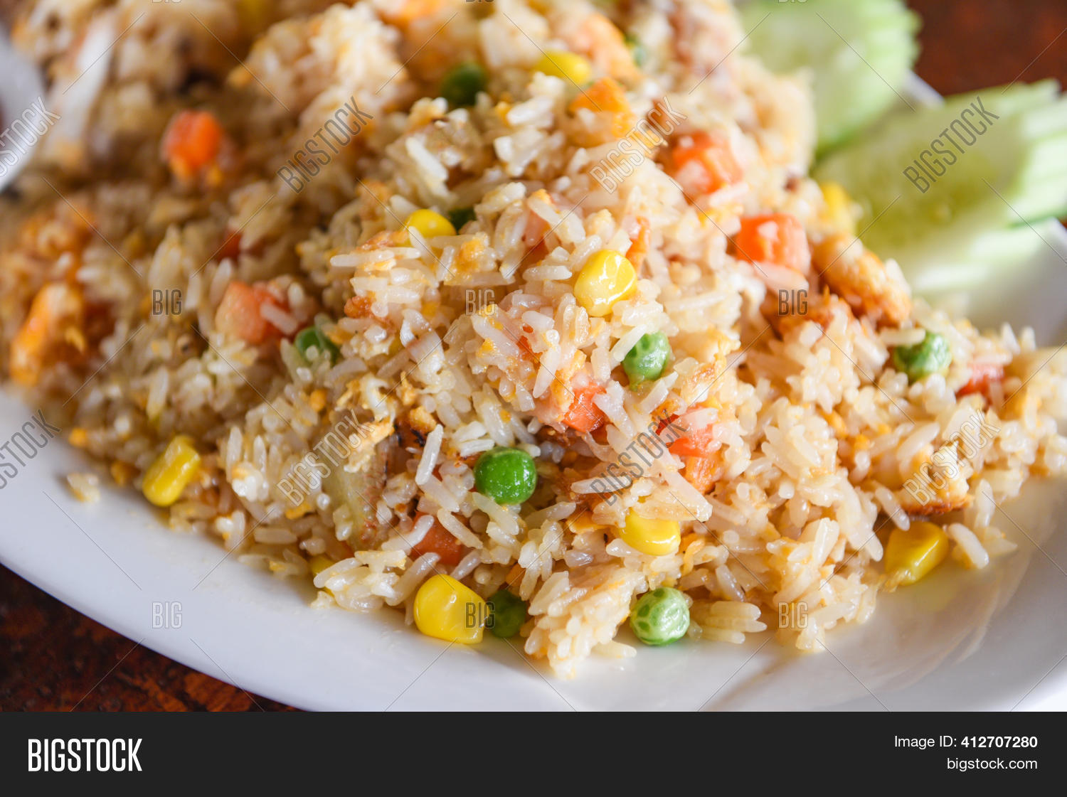 Fried Rice On Plate Image & Photo (Free Trial) | Bigstock