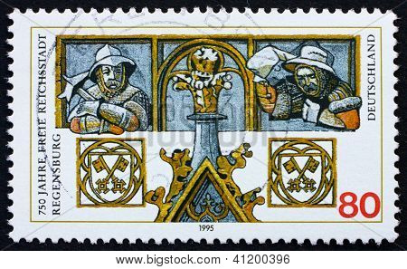 Postage Stamp Germany 1995 City Of Regensburg
