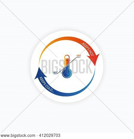 Climate Control Regulator. Temperature Controller. Thermostat And Thermometer Icon. Vector Illustrat