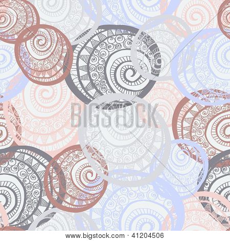 Naadloze patroon van abstracte schelpen