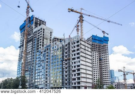 Construction Of New High-rise Multystoried Buildings Photo