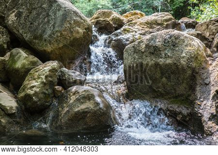 Crimea Beautiful Falls Dzhur-dzhur In The Summer