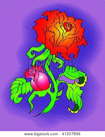 Tatuering stil blomma