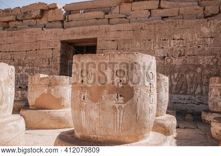 Ruins Of The Egyptian Karnak Temple, The Largest Open-air Museum In Luxor.