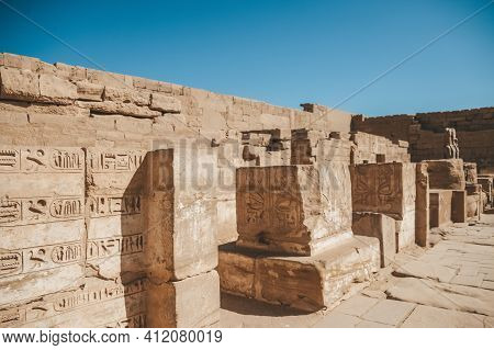 Ruins Of The Egyptian Karnak Temple, The Largest Open-air Museum In Luxor.
