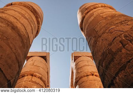 Ruins Of The Egyptian Karnak Temple, The Largest Open-air Museum In Luxor.