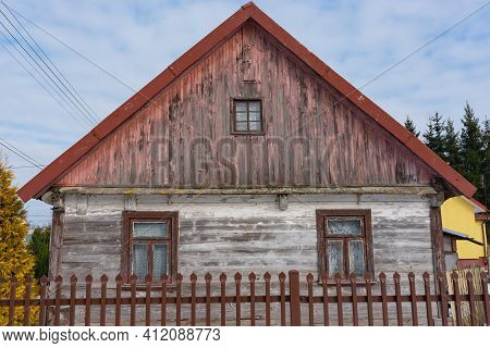 House In Soce Village, Famous For Traditional Architecture, Podlasie Region Of Poland