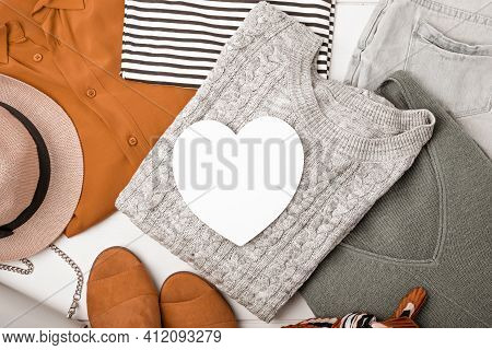 Second Hand Wardrobe Idea. Circular Fashion, Eco Friendly Sustainable Shopping, Thrifting Shop Conce
