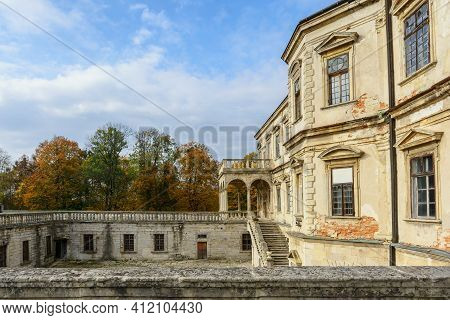 Pidhirtsi Castle, Lviv Region, Ukraine - October, 29, 2020: Pidhirtsi Castle Is A Residential Castle