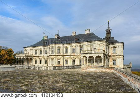 Pidhirtsi Castle, Lviv Region, Ukraine - October, 29, 2020: Pidhirtsi Castle Is A Residential Castle