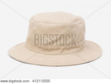 Beige bucket hat unisex accessory