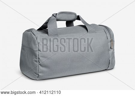Gray duffle bag unisex accessory
