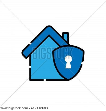 Home Security Logo Icon vector design illustration. Home Security logo. Home. Home Logo. House Logo. Home vector, Home Logo vector, Home symbol, Home sign, Home Logo design. House Logo icon vector. Home Security logo isolated on white background