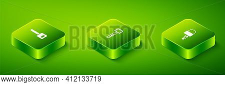 Set Isometric Key, Lock Picks For Lock Picking And Icon. Vector