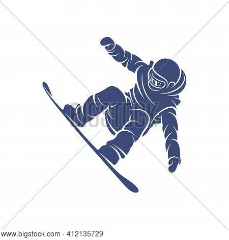 Snowboarding Design Vector Illustration, Creative Snowboarding Logo Design Concepts Template, Icon S