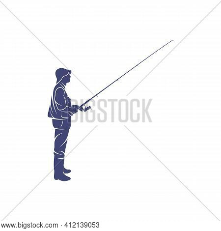 Angler Design Vector Illustration, Creative Angler Logo Design Concepts Template, Icon Symbol