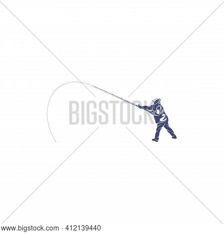 Angler Design Vector Illustration, Creative Angler Logo Design Concepts Template, Icon Symbol