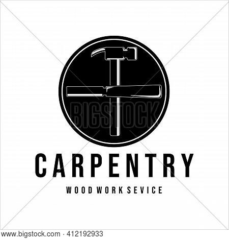 Carpenter Logo Vector Vintage Illustration Template Design