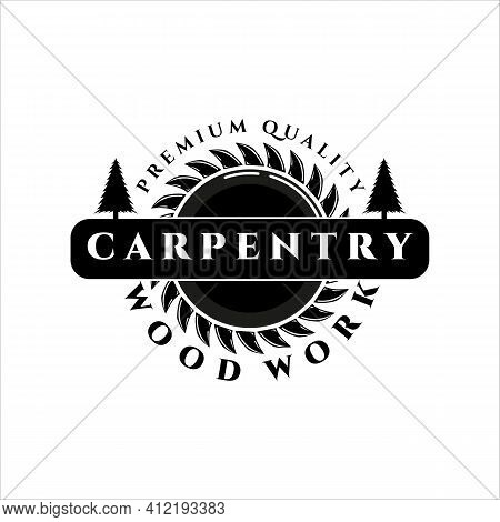 Carpenter Logo Vector Vintage Illustration Template Design