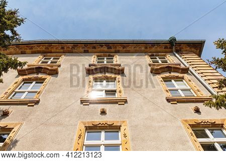 Wroclaw, Poland - May 8 2020: Facade Of Zus - Social Security Building