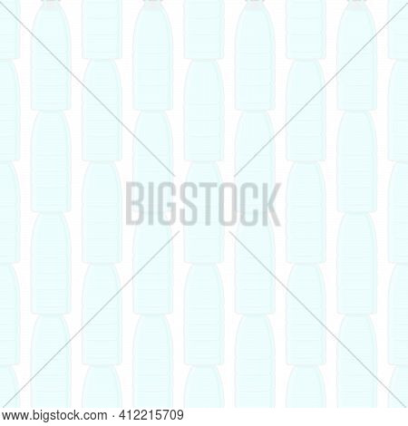Illustration On Theme Set Identical Types Plastic Bottles For Drinking Water. Water Pattern Consisti