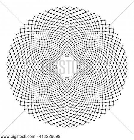 Abstract circle lacy net pattern. 