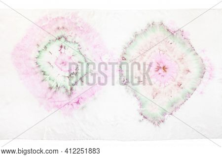 Tie Dye Striped Pattern Abstract Background. Cotton Fabric Abstract Texture Background.