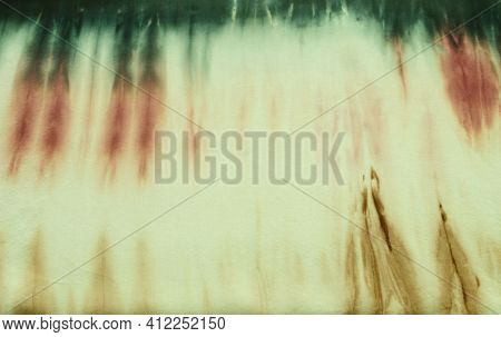 Tie Dye Striped Pattern Abstract Background. Cotton Fabric Abstract Texture Background.