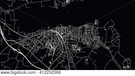 Urban Vector City Map Of Holbaek, Denmark