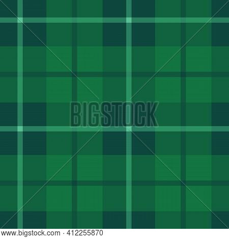 Green Plaid Seamless Traditional Scottish Kilt Pattern. Can Be Used As Decoration Fo Saint Patrick D