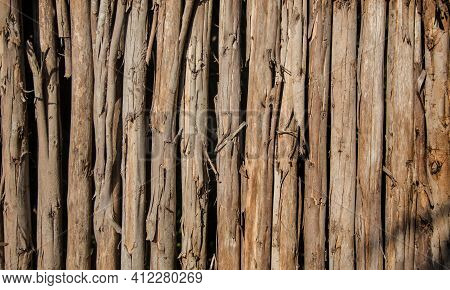 Old Skin Wood Lof For Fencing Property For Background