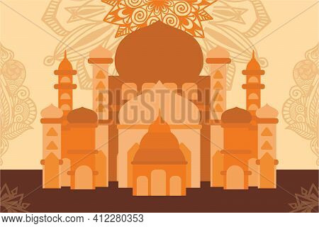Vector Illustration Background With Ramadan Theme. Vector Graphics To Design Your Artworks Which Is 