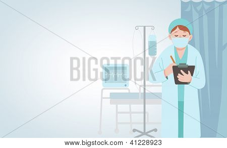 클립보드와 함께 여성 의사