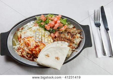 Nuovo Messico stile verde Cile Enchiladas