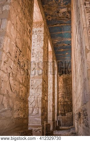Ruins Of The Egyptian Karnak Temple, The Largest Open-air Museum In Luxor.