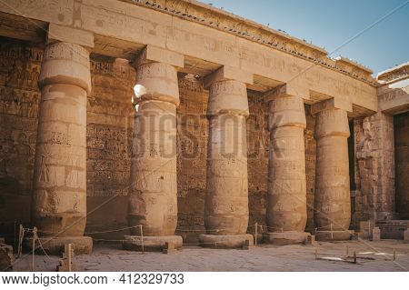 Ruins Of The Egyptian Karnak Temple, The Largest Open-air Museum In Luxor.