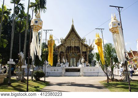 Ancient Ruins Building Ubosot Ordination Hall For Thai People And Foreign Travelers Travel Visit Res