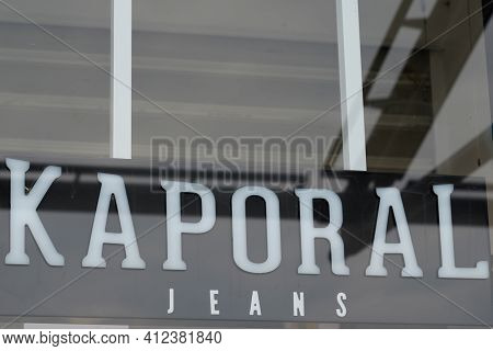 Bordeaux , Aquitaine France - 03 08 2021 : Kaporal Jeans Boutique Text Logo And Brand Sign Of Fashio