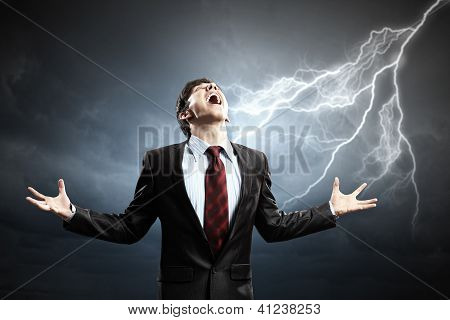 businessman in anger